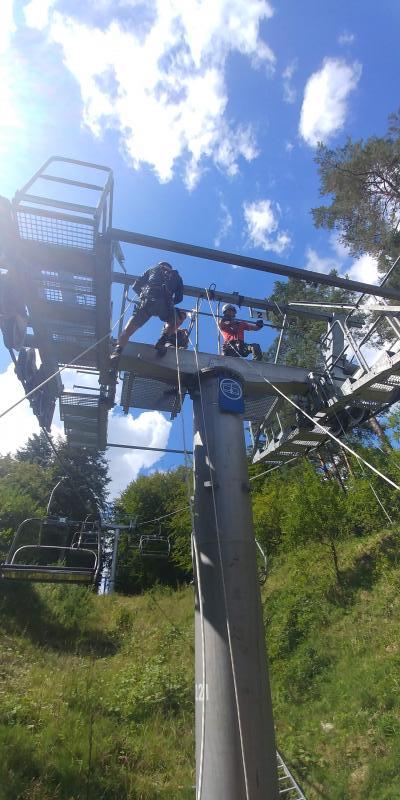1 szkolenie w 2020 roku obsługi kolei linowej w zakresie ewakuacji w przypadku awaryjnego zatrzymania w Ośrodku Narciarskim Magura Ski Park